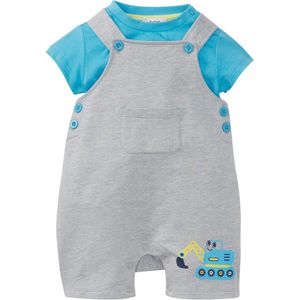 Baby T-shirt en sweat tuinbroek met biologisch katoen (2-dlg. set)