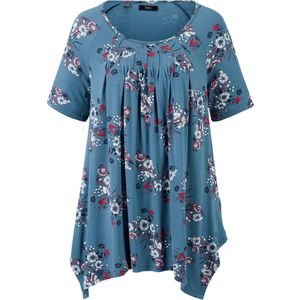 Puntig toelopend longshirt, korte mouw