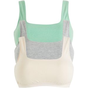Bralette met biologisch katoen (set van 3)