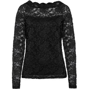 Kanten shirt met lange mouwen