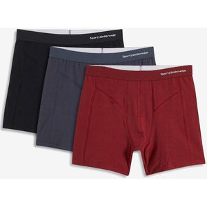 Lange boxer met biologisch katoen (set van 3)