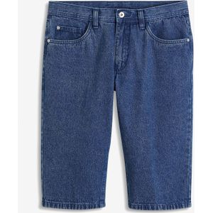 Lange jeans bermuda van biologisch katoen