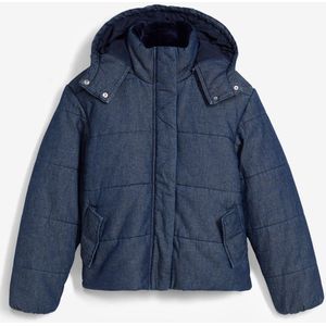 Gewatteerde jas van denim