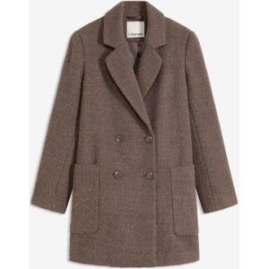 Korte jas in wollen look