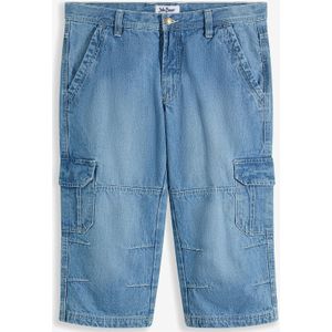 Regular fit 3/4 stretch cargo jeans, straight