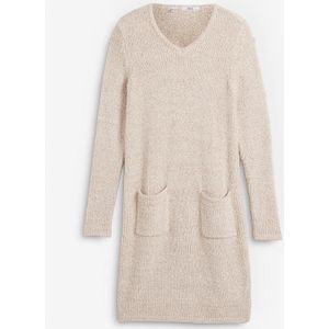 Fluffy gebreide jurk van fleece