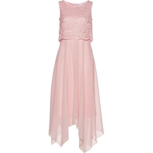 Premium chiffon midi jurk met kant