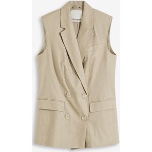 Linnen blazer zonder mouwen