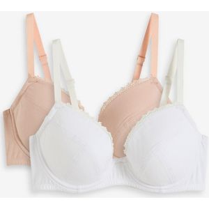 Push up bh van biologisch katoen (set van 2)