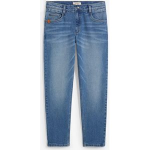 Loose fit stretch jeans van stevig denim, tapered