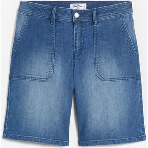Mid waist jeans bermuda, straight