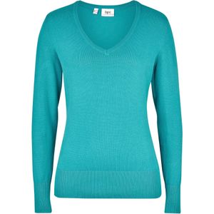 Fijngebreide trui met V-hals