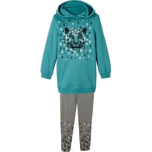 Meisjes hoodie en legging (2-dlg. set) van een katoenmix