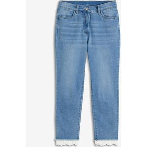 Stretch jeans met kanten boordjes