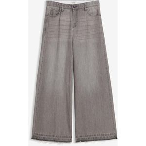 Wide leg jeans mid waist, comfort tailleband