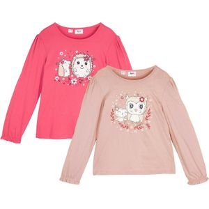 Meisjes longsleeve (set van 2)