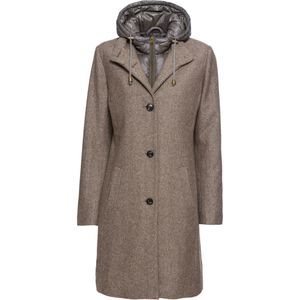 Korte coat met wol, layerlook