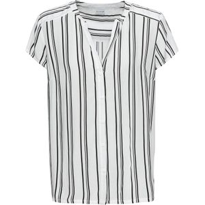 Blouse van viscose met korte mouwen