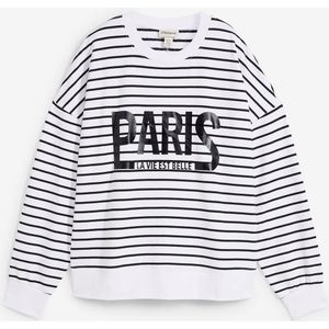 Oversized sweater van katoenmix