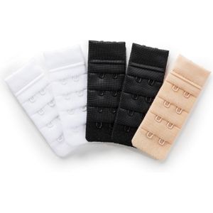 Nice Size - BH Verlengstuk - Set van 5 - Met Dubbele Haaksluiting