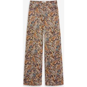 Wide leg stretch broek met katoen