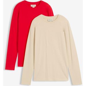 Longsleeve van biologisch katoen (set van 2)