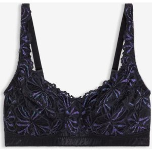 Steun bh zonder beugels met meerkleurig glittergaren