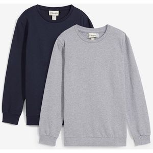 Sweatshirt van zachte katoenmix (set van 2)