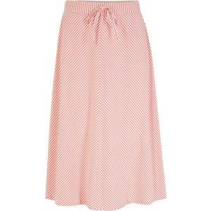 Jersey rok met strepen, knielang