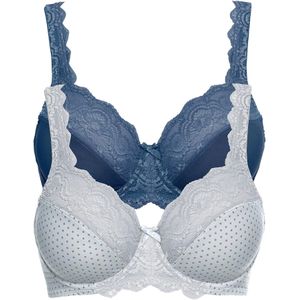 Beugel bh met sierlijk kant (set van 2)