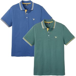 Piqué-poloshirt, korte mouwen (set van 2)