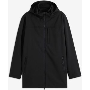 Softshell parka met afneembare capuchon