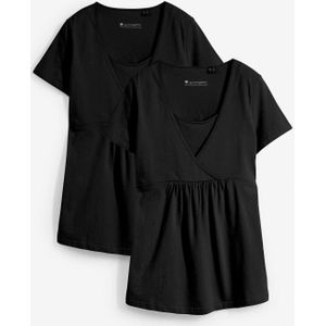 2-in-1 zwangerschapsshirt / voedingsshirt (set van 2)