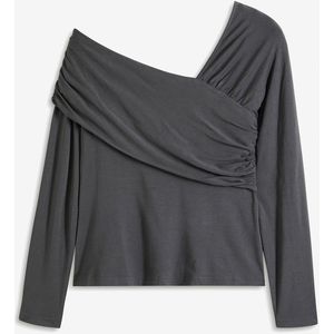 Shirt met asymmetrische hals