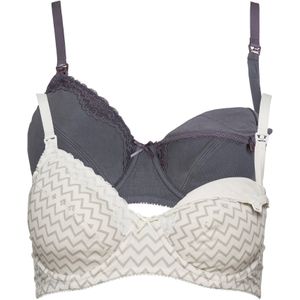 Voedingsbh (set van 2) met beugels en biologisch katoen