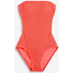 Badpak van gestructureerd materiaal met transparante bandjes