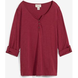 Shirt met knoopsluiting van biologisch katoen