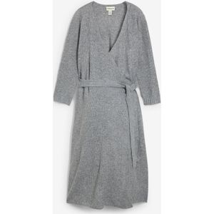 Zacht gebreide zwangerschapsjurk / voedingsjurk met 3/4 mouwen