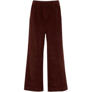 Wijde stretch corduroy broek, high waist