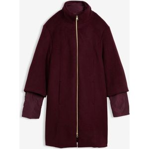 Wollen jas met binnenjas van dons (2-dlg. set)