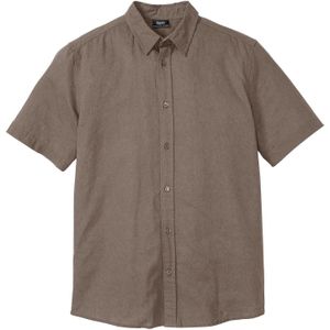 Overhemd met linnen, korte mouw