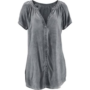Cold dyed blouse van katoen, korte mouw