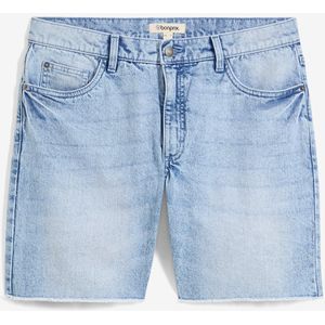 Jeans short met open boorden, relaxed fit