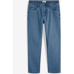 Classic fit jeans met deels elastische band, straight