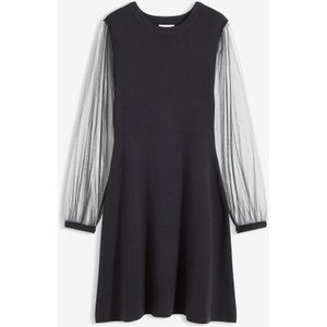 Gebreide jurk van een soepele viscosemix