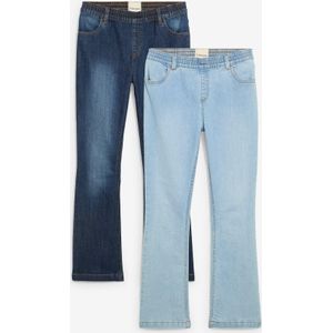 Instapjeans (set van 2), mid waist