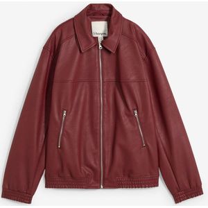 Oversized imitatieleren jas