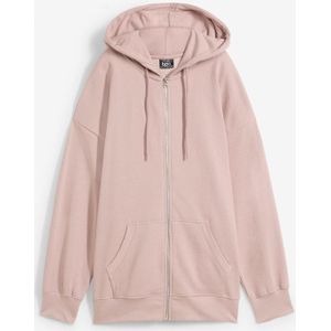 Oversized sweatvest met capuchon