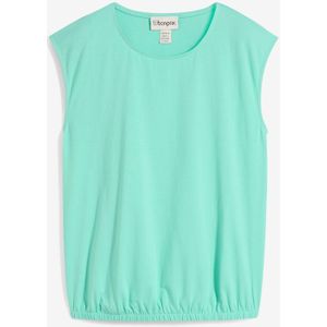 Shirt met elastische boordjes