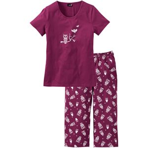 Capri pyjama met korte mouwen (2-dlg.)